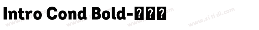 Intro Cond Bold字体转换